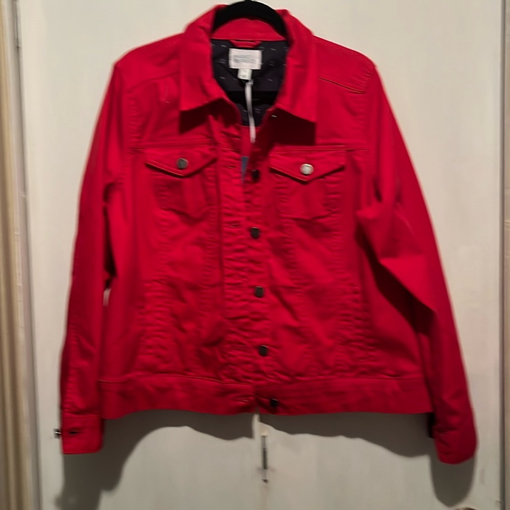 COPY - Margrot Spruce Red Button Up Jacket.